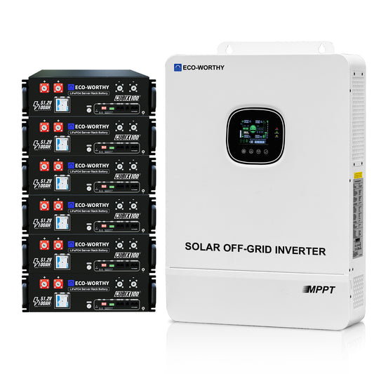 Home Power Bundle | 10kW Inverter with 48V 100AH Server Rack Battery | 30.72kWh