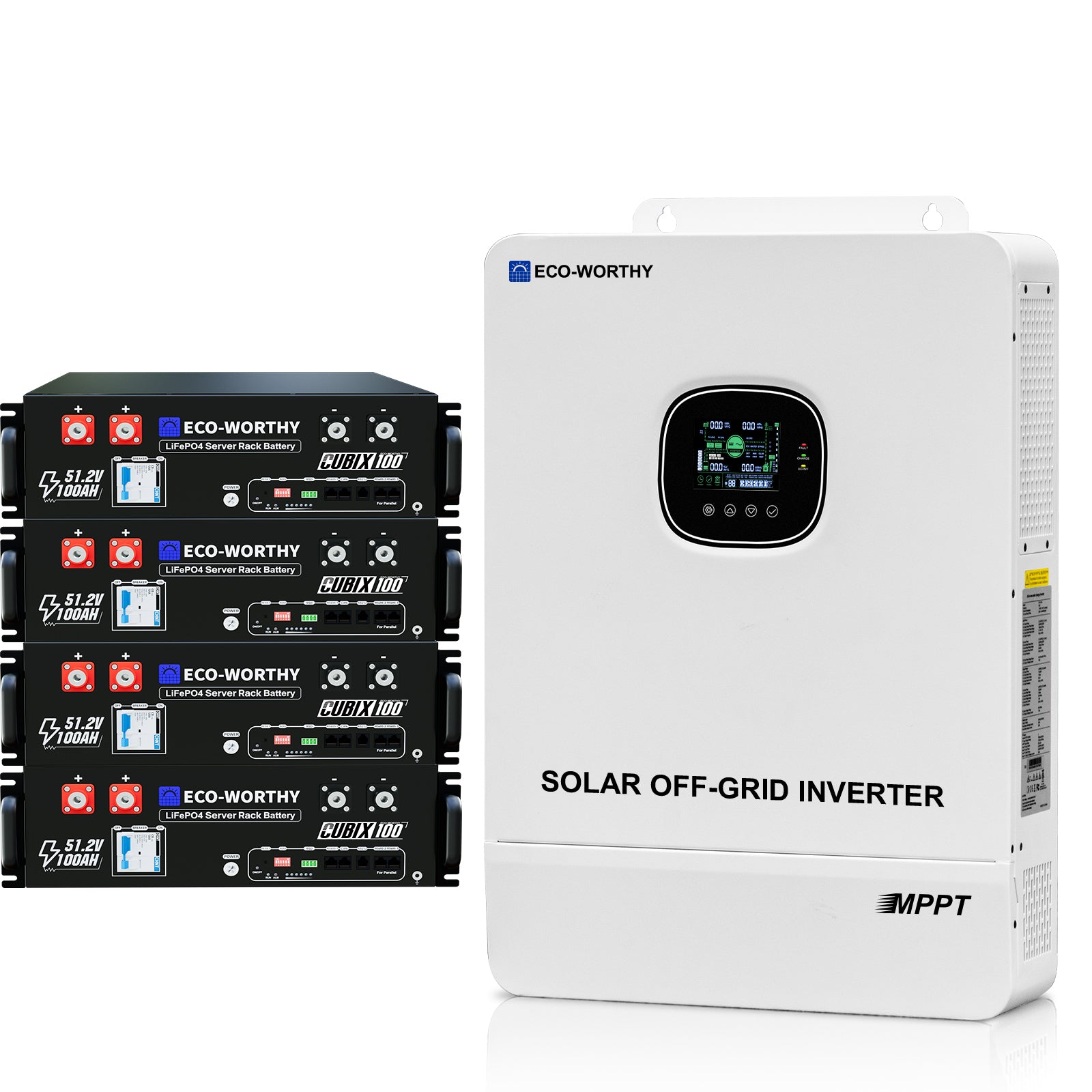 Home Power Bundle | 10kW Inverter with 48V 100AH Server Rack Battery | 20.48kWh