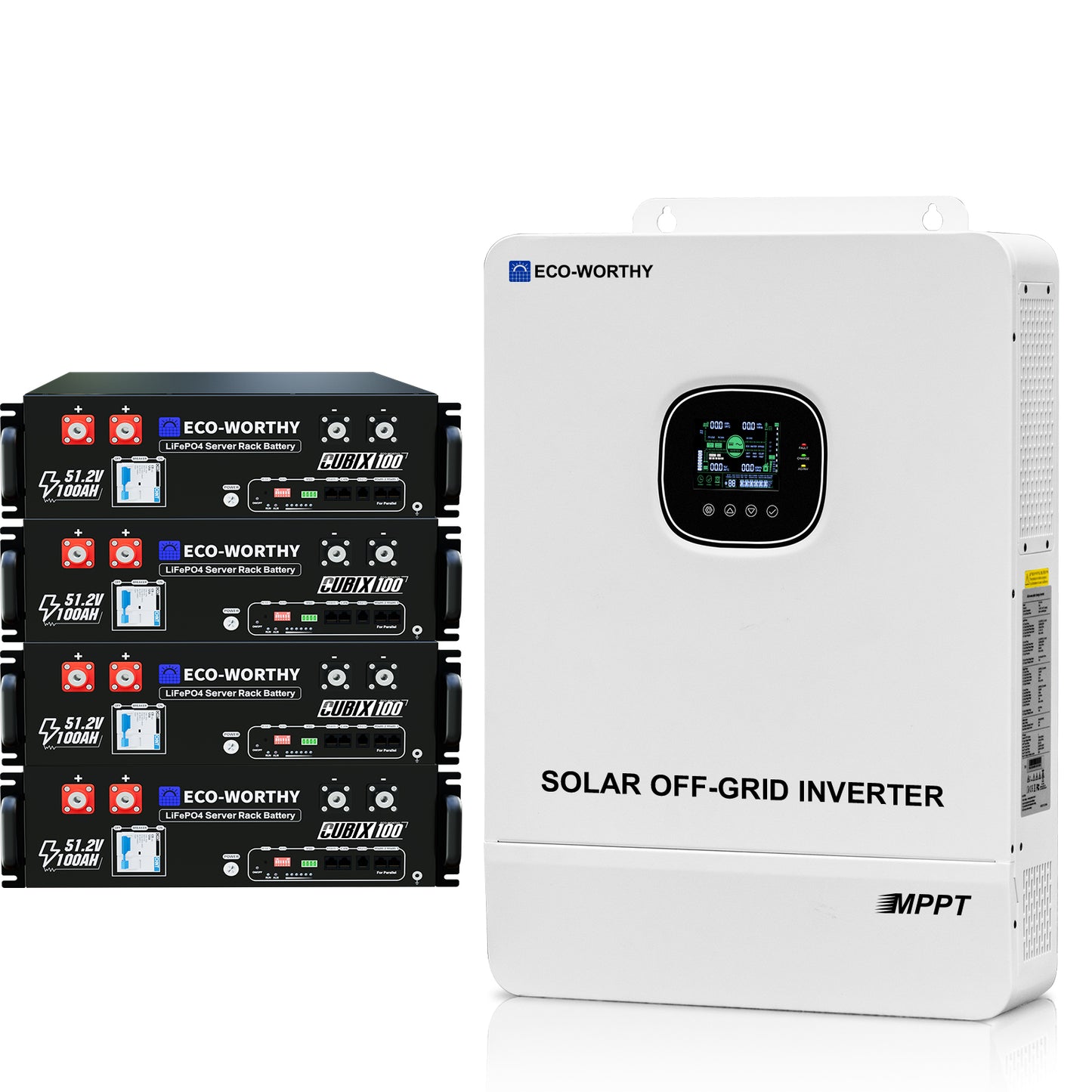 Home Power Bundle | 10kW Inverter with 48V 100AH Server Rack Battery | 20.48kWh