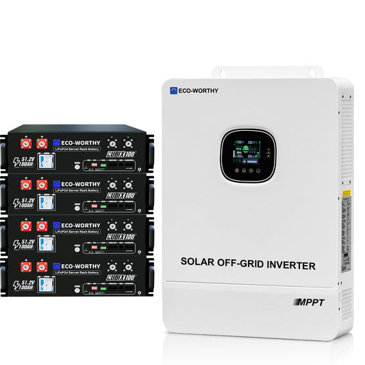 Home Power Bundle | 10kW Inverter with 48V 100AH Server Rack Battery | 20.48kWh