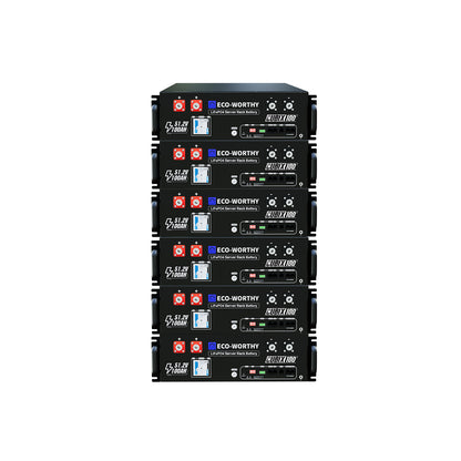 Eco-Worthy 48V 100Ah 5.12 kWh Home Battery | Server Rack| UL9540 | UL1973 | UL9540A