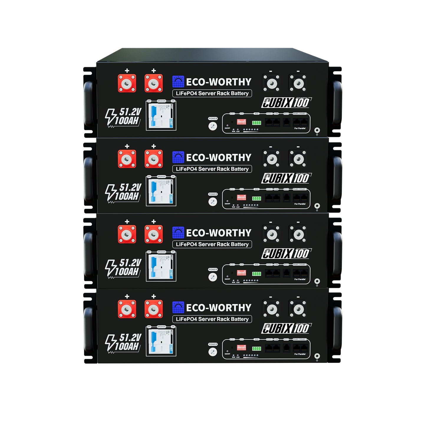 Eco-Worthy 48V 100Ah 5.12 kWh Home Battery | Server Rack| UL9540 | UL1973 | UL9540A