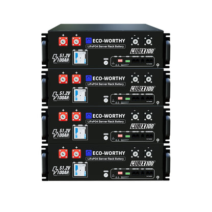 Eco-Worthy 48V 100Ah 5.12 kWh Home Battery | Server Rack| UL9540 | UL1973 | UL9540A