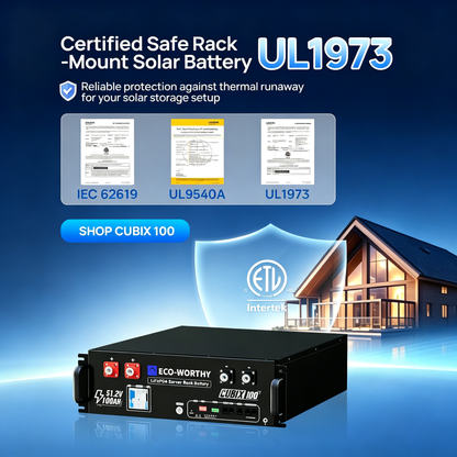Home Power Bundle | 6000W Off‑Grid Solar Inverter with 48V 100AH Cubix 100 Server Rack LiFePO4 Battery