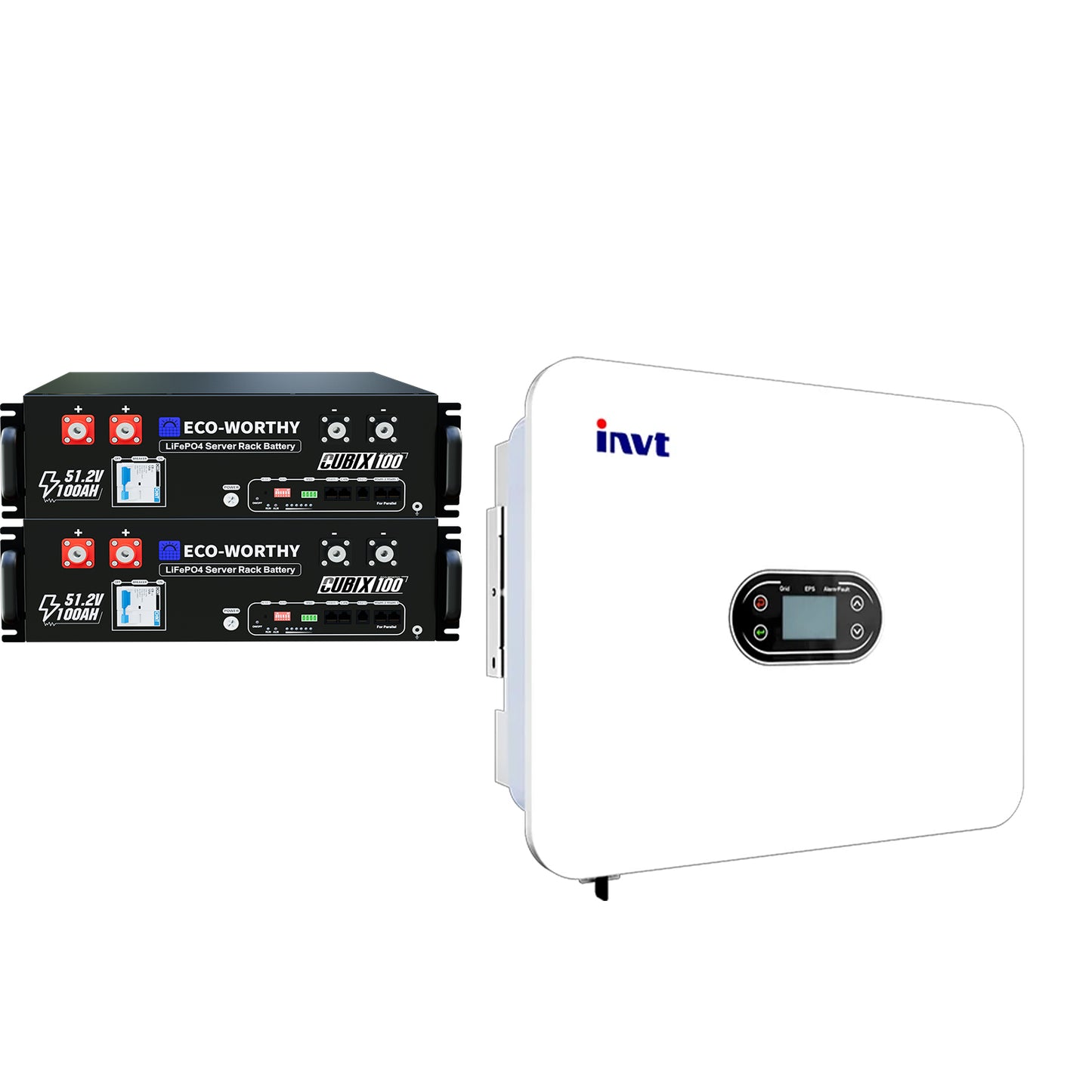 Home Power Bundle | 6kW Inverter with 48V 100AH Server Rack Battery | 10.24kWh
