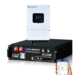 Home Power Bundle | 6000W Off‑Grid Solar Inverter with 48V 100AH Cubix 100 Server Rack LiFePO4 Battery