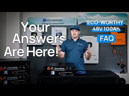Eco-Worthy 48V 100Ah 5.12 kWh Home Battery | Server Rack| UL9540 | UL1973 | UL9540A